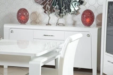 Dining room table details Stock Photos