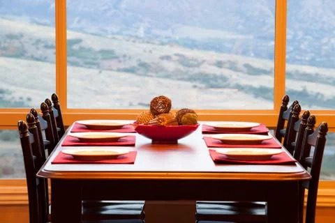 Dining room table Fotos de archivo