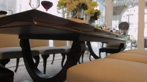 Dining Room Table Setting, crane up Stock Footage 108264508