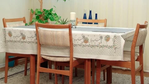 Dining room table, static for compositing etc. Stock Footage 74468803