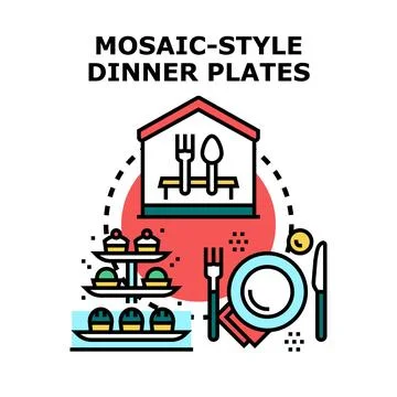 Dining service concept providing restaurant and catering meals Stock Illustration