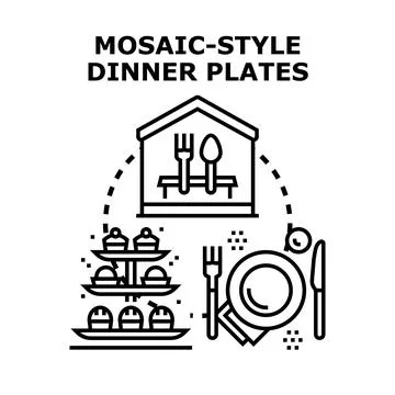 Dining service concept providing restaurant and catering meals Stock Illustration