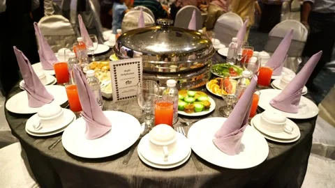 Dining set up Stock Footage 146074776