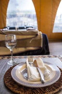 Dining set-up Stock Photos