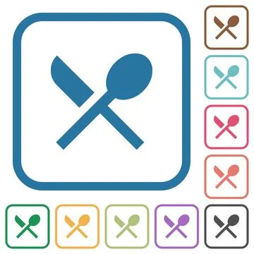 Dining simple icons Stockillustratie