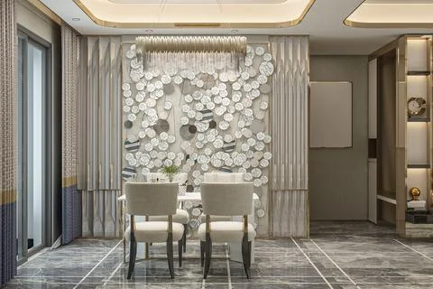 Dining in Style Creating a Luxurious and Elegant Interior for Your Dining Roo Illustrazione stock