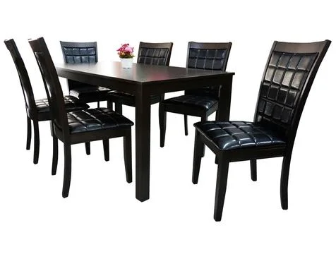 Dining Table and chairs isolated on white background. Luxury and modern dinin Stock Illustration