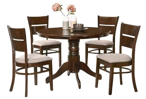 Dining Table and chairs isolated on white background. Luxury and modern dinin Stock Illustration