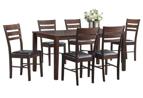 Dining Table and chairs isolated on white background. Luxury and modern dinin Stock Illustration