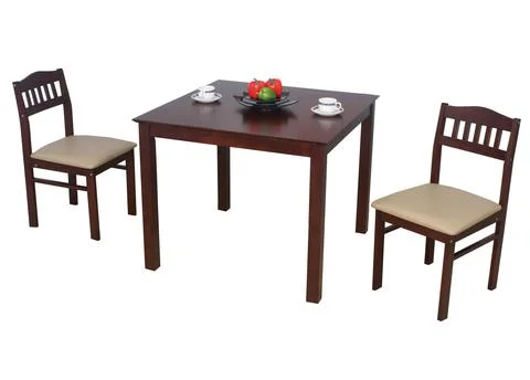 Dining Table and chairs isolated on white background. Luxury and modern dinin Stock Illustration