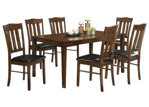 Dining Table and chairs isolated on white background. Luxury and modern dinin Stock Illustration