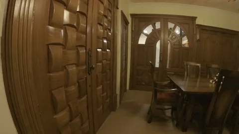 Dining table and door samples Stock-Footage 97226073