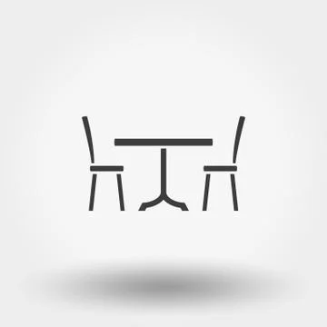 Dining table with chairs. Stock Illustration