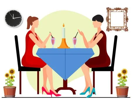 Dining Table Concept Illustration Stock Illustration