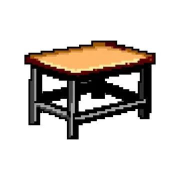Dining table dining game pixel art vector illustration Illustrazione stock