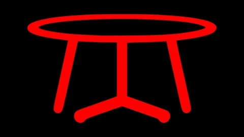 Dining Table Icon Animation – Modern Furniture Design Stock Footage 309919560