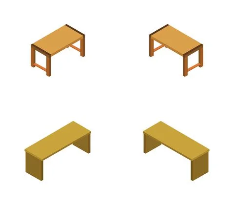 Dining table icon illustrated in vector on white background Illustrazione stock