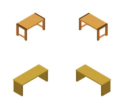 Dining table icon illustrated in vector on white background Stock Illustration