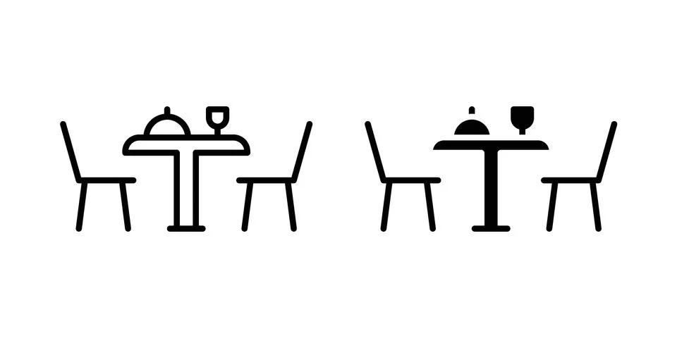 Dining table icon vector design. EPS10 Stock Illustration