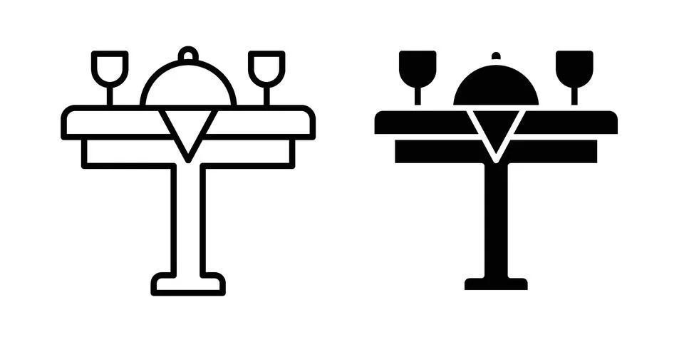 Dining table icon vector design. EPS10 库存插图