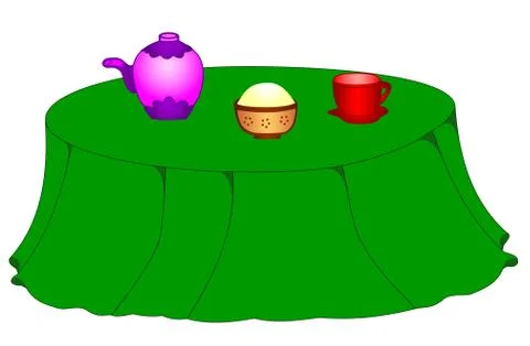 Dining table Stock Illustration
