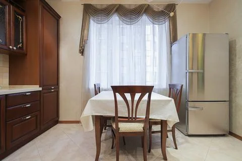 Dining table in the kitchen interior 写真素材