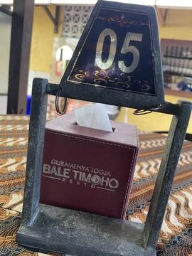 Dining table number at bale timoho Stock Photos