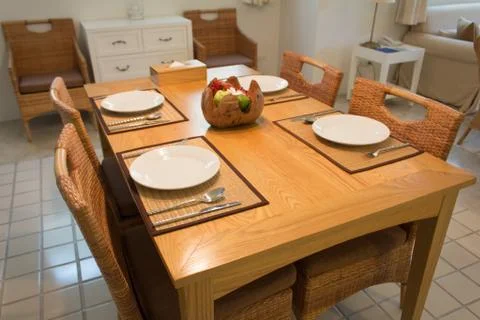 Dining table Stock Photos