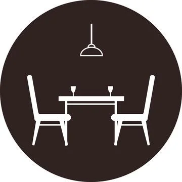 Dining table set icon design Stock Illustration