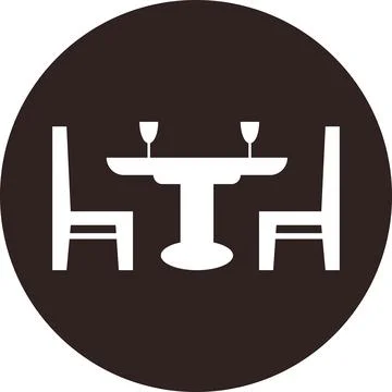 Dining table set icon design Stock Illustration