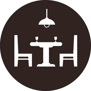 Dining table set icon design イラスト素材
