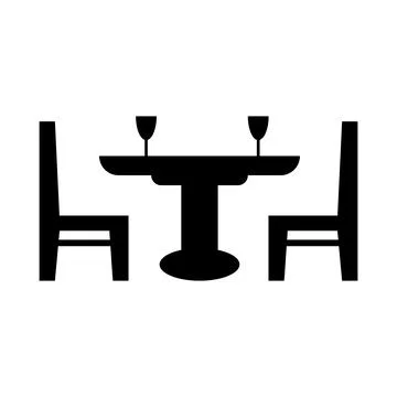 Dining table set icon Stock Illustration