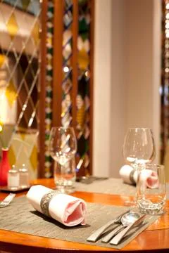 Dining table setting Фото