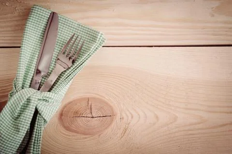 Dining Table Setting in Rustic Style. Stock Photos
