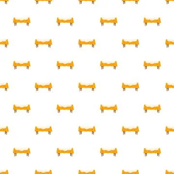 Dining table with tablecloth seamless repeating pattern 스톡 일러스트