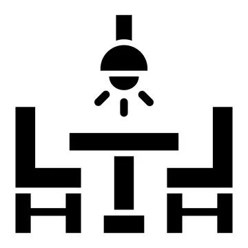 Dining Table Vector Icon Design Illustration Stock Illustration