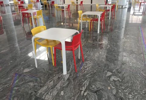 Dining tables in Foto stock