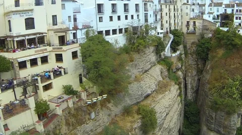 Dining View in Ronda, Spain Stock Footage 59723537