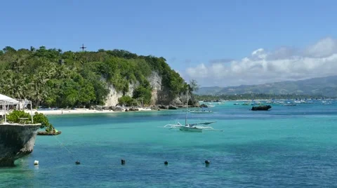 Diniwid Beach from cliffs Stock Footage 62710538