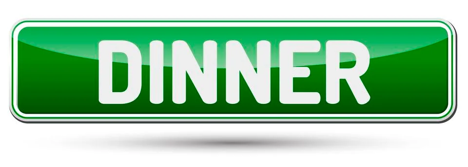 DINNER - Abstract beautiful button with text. Stock Illustration