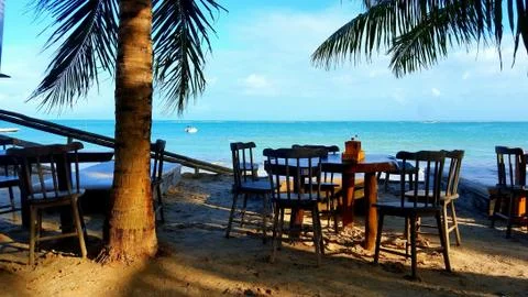 Dinner at the beach Stock Photos