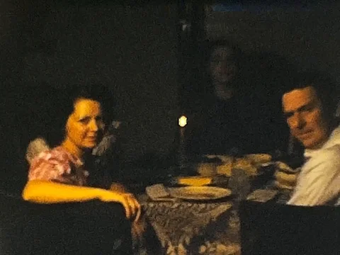 Dinner by candle light 1943. Stock Footage 90069385