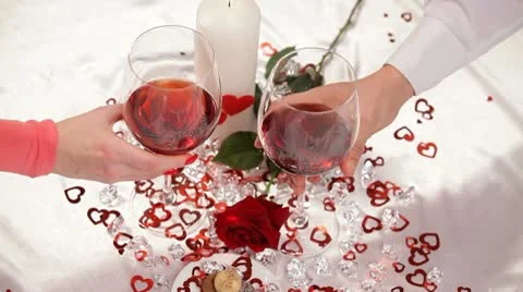 Dinner by candlelight. HD Stock Footage 10574435