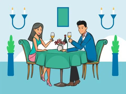 Dinner Concept Illustration Stock Illustration