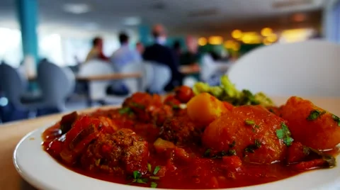 Dinner in a Corporate Canteen Stock Footage 41582634