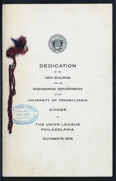 DINNER FOR THE DEDICATION OF NEW BUILDING held by ENGINEERING DEPARTMENTS ... Fotos de archivo