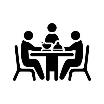 Dinner, dining time icon. Stock Photos