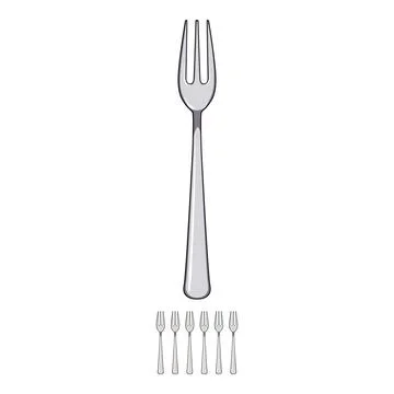 Dinner fork cartoon vector graphic Stock Illustration