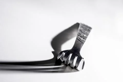 Dinner Fork throws large Shadow Foto stock
