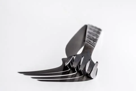 Dinner Fork throws large Shadow Foto stock